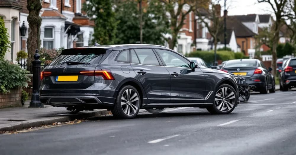 A grey estate car parked side-on by a kerb, used in a first-time lessee's guide to contract hire. A grey estate car parked side-on by a kerb, used in a first-time lessee's guide to contract hire.