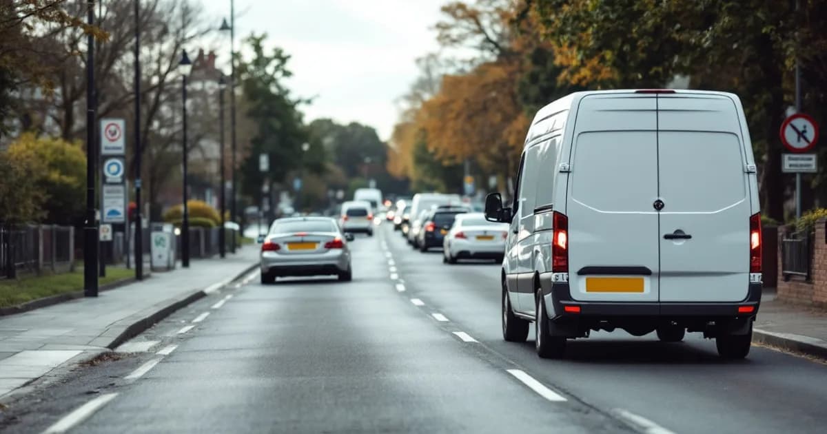 Is car leasing cheaper than buying: a van on a uk road.