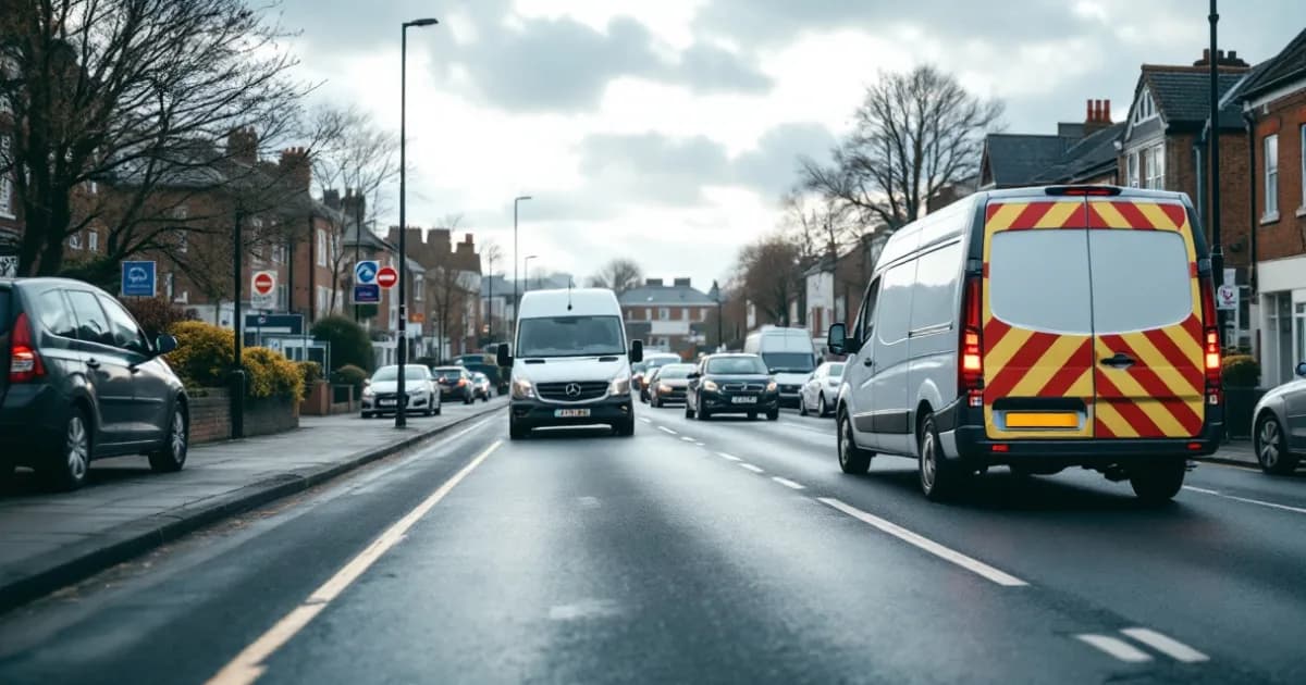 Is vat charged on van leasing: a van on a uk road.