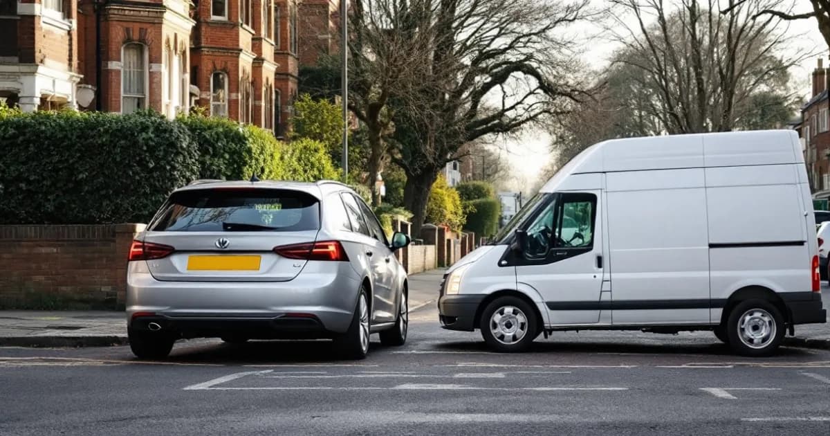 A hatchback and a white van parked together, showing can i lease a car and van at the same time.