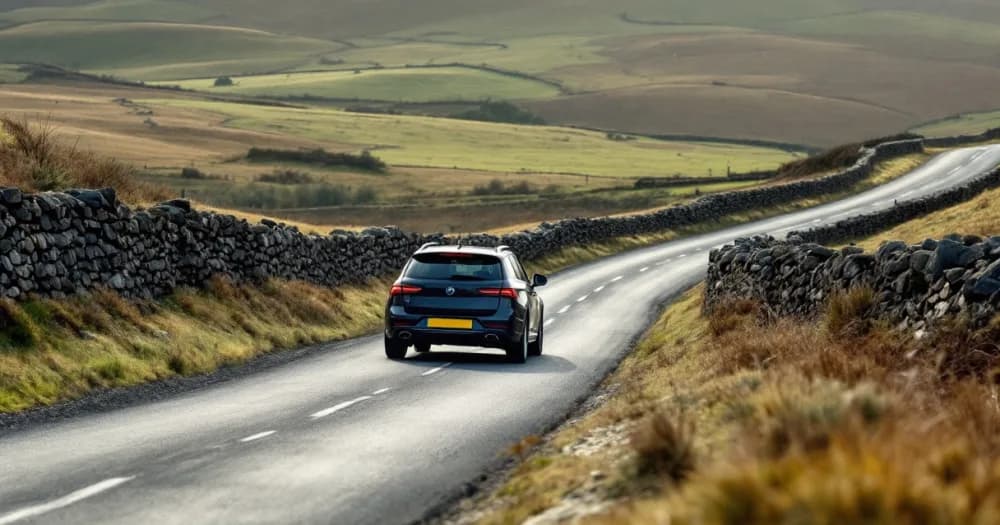Estate car on a Dales road, a worked example of how does mileage work on a lease. Estate car on a Dales road, a worked example of how does mileage work on a lease.