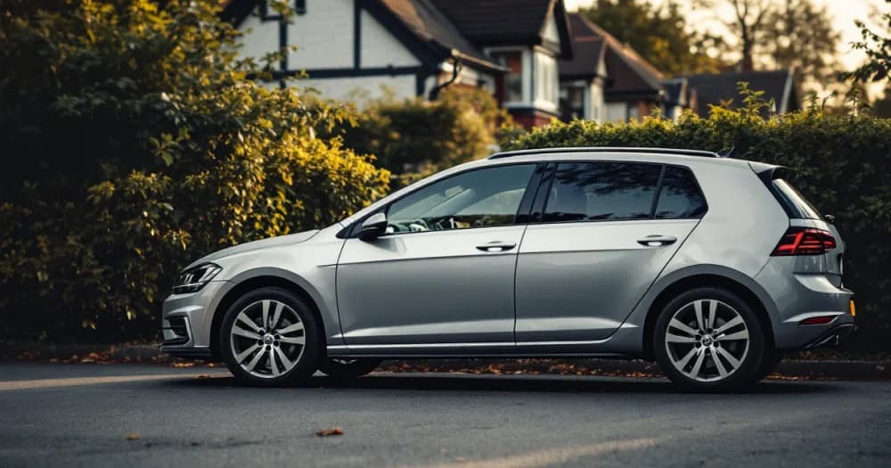 A silver hatchback on a driveway, one of the lower-cost cars to lease in 2026. A silver hatchback on a driveway, one of the lower-cost cars to lease in 2026.