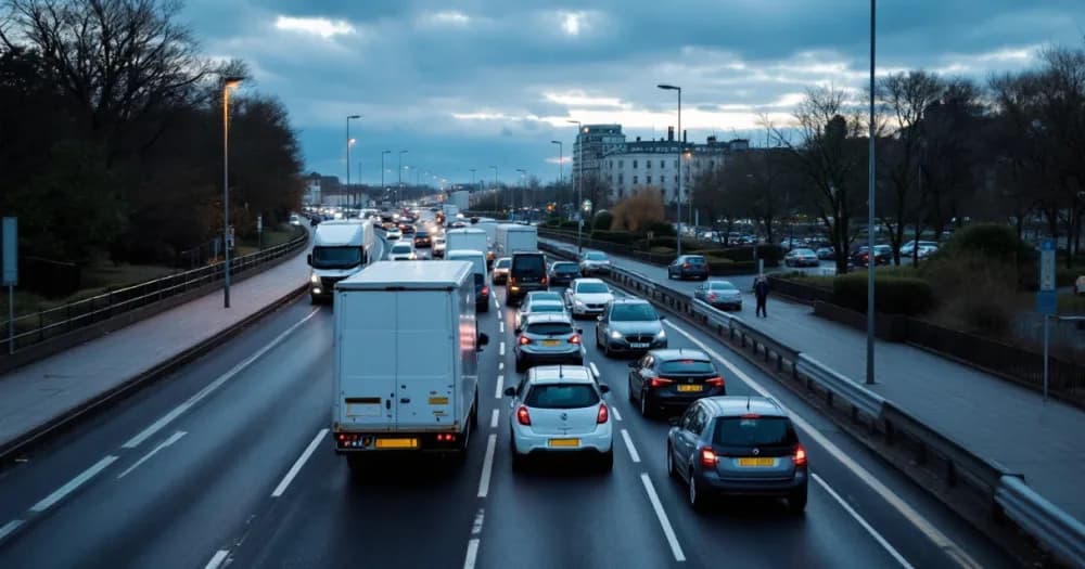 Traffic on a UK ring road at dusk, prompting related questions on what is a lease broker. Traffic on a UK ring road at dusk, prompting related questions on what is a lease broker.