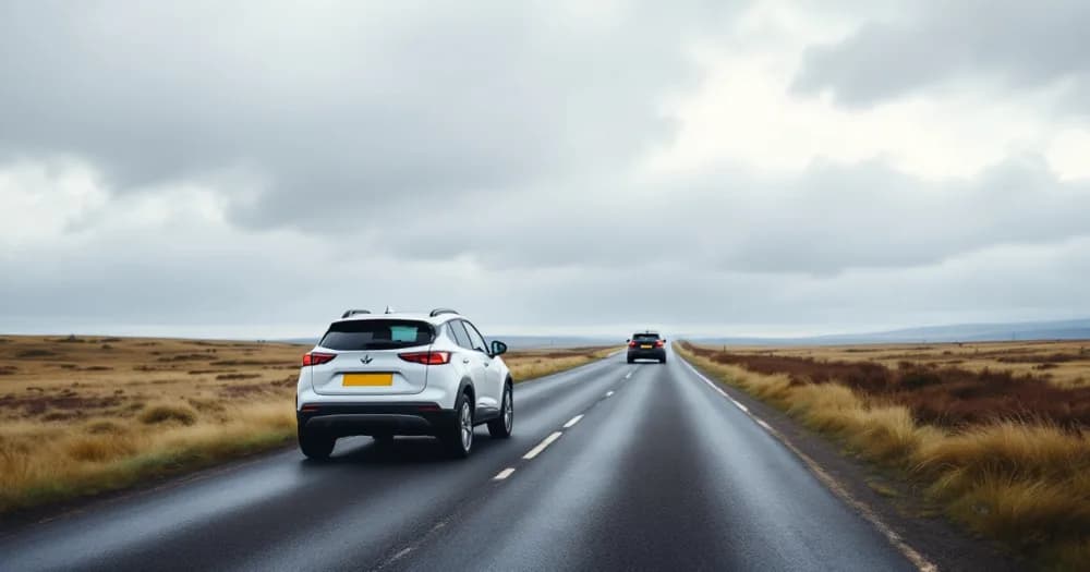 SUV on a moorland road, a worked example of who pays for servicing on a lease. SUV on a moorland road, a worked example of who pays for servicing on a lease.
